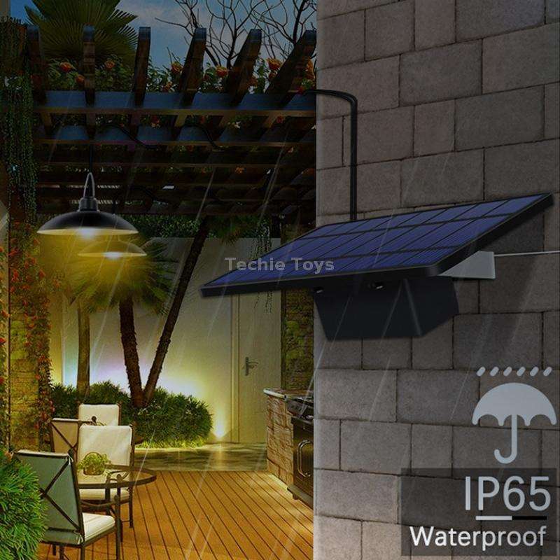 2 in 1 Solar Light Landscape Courtyard Corridor Lighting 32-LED Retro Chandelier, Light Color:Warm L