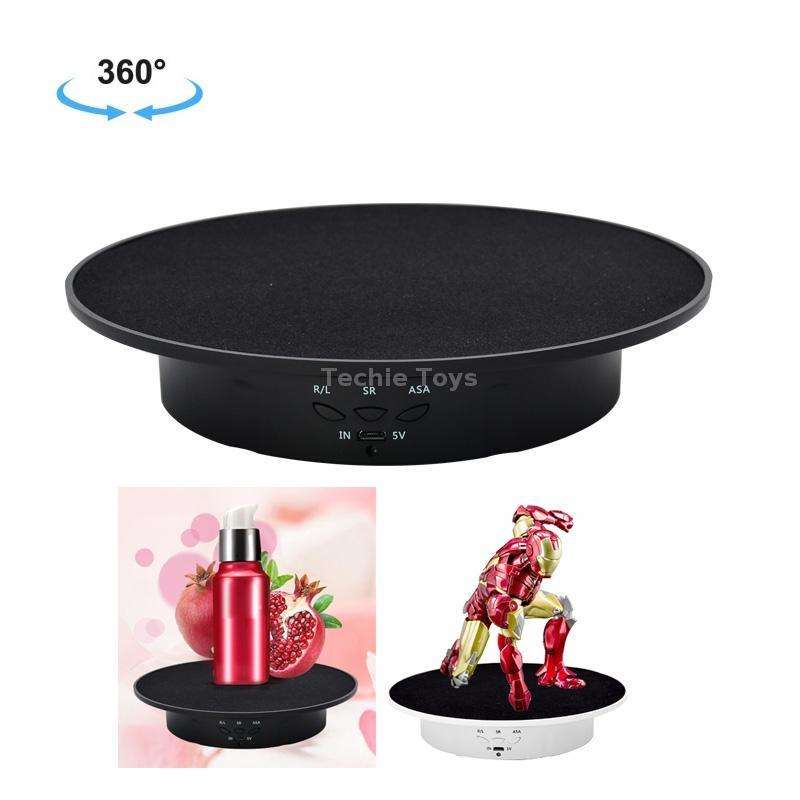 20cm USB Electric Rotating Turntable Display Stand Video Shooting Props Turntable for Photography, L