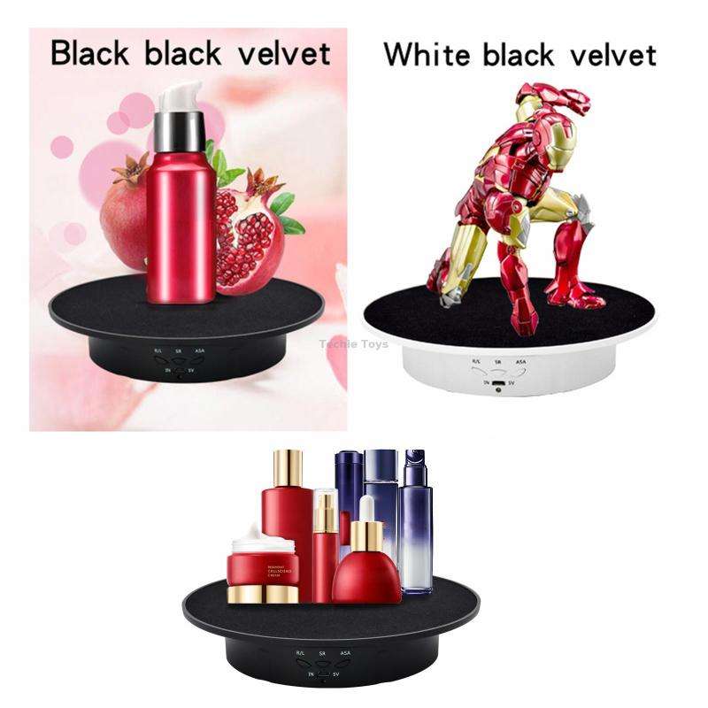 20cm USB Electric Rotating Turntable Display Stand Video Shooting Props Turntable for Photography, L