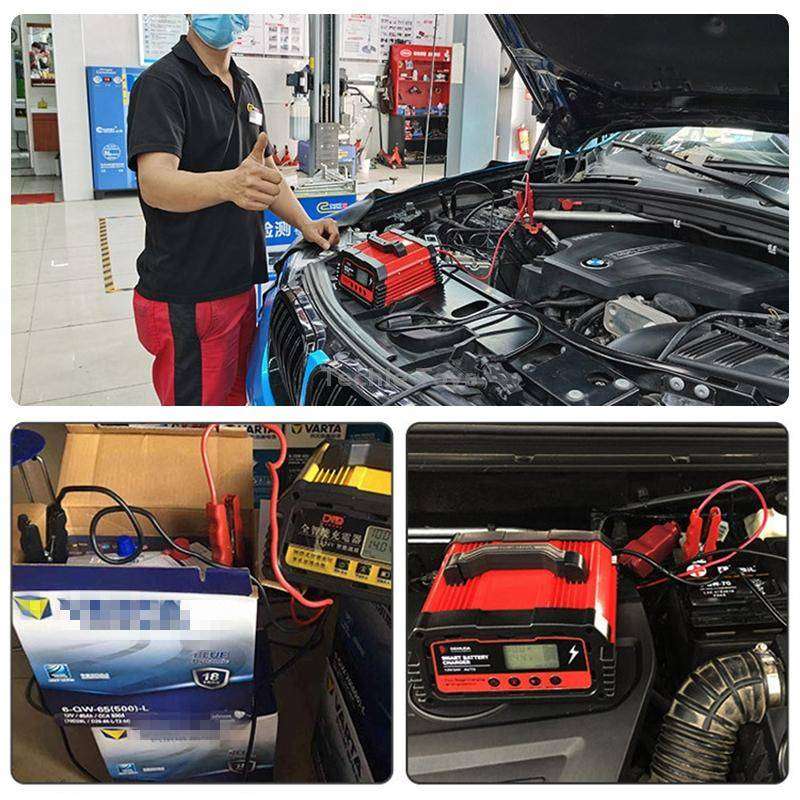 DEMUDA DC200 20A 12V / 24V Car Battery Charger Intelligent Pulse Repair Type Lead-acid Battery, Plug