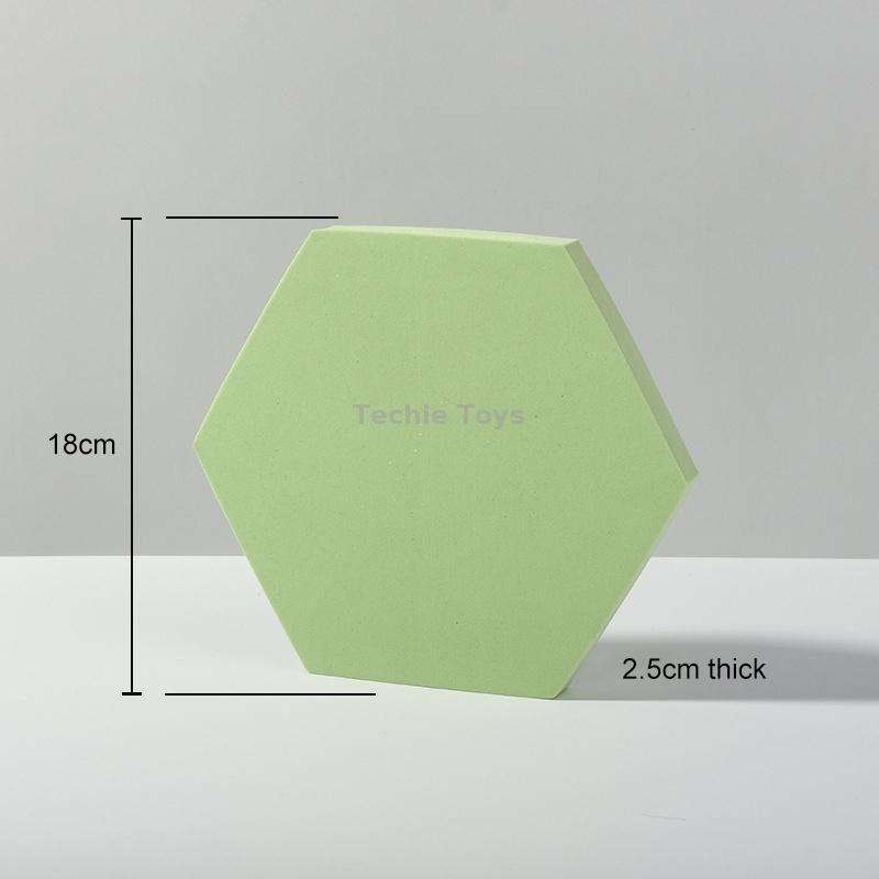 18 x 2cm Hexagon Geometric Cube Solid Color Photography Photo Background Table Shooting Foam Props (