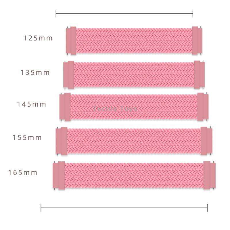 For Garmin Vivoactive 3 Adjustable Nylon Braided Elasticity Watch Band, Size:145mm(Black)
