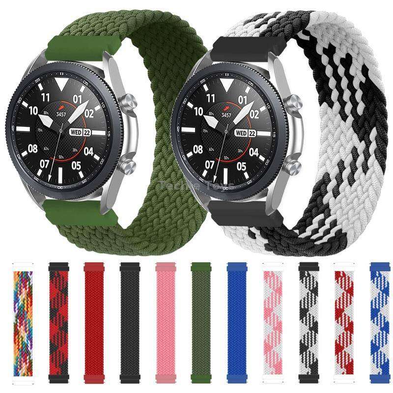 For Garmin Vivoactive 3 Adjustable Nylon Braided Elasticity Watch Band, Size:145mm(Black)
