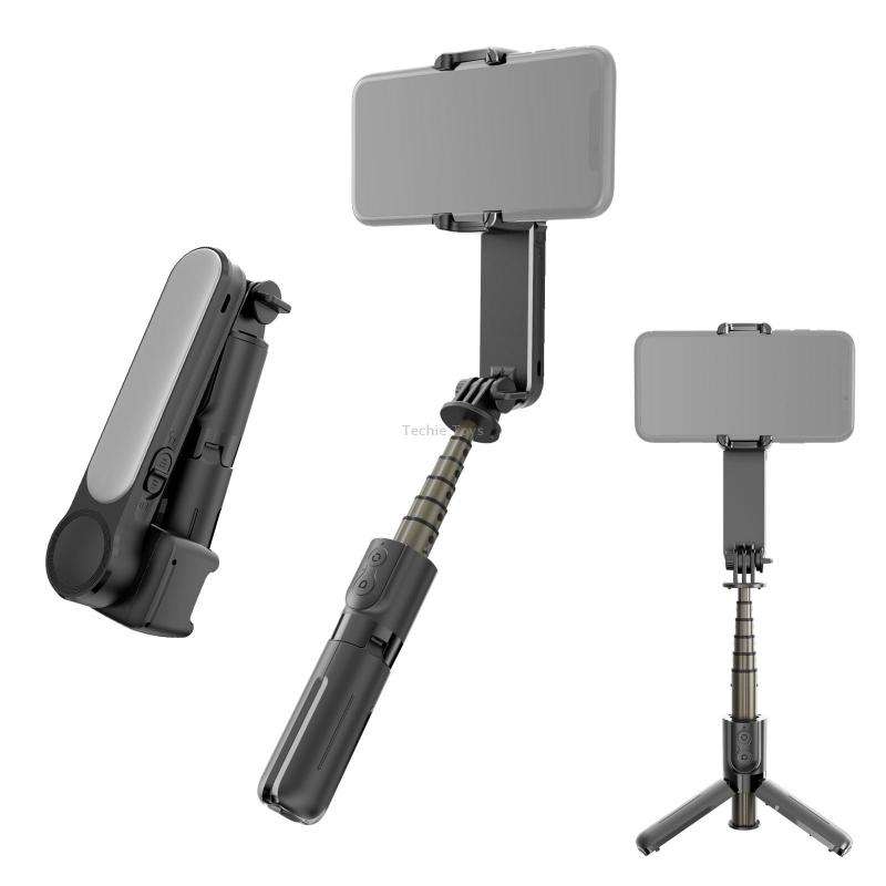 L09 Mini Folding Fill Light Gimbal Stabilizer Tripod(White)