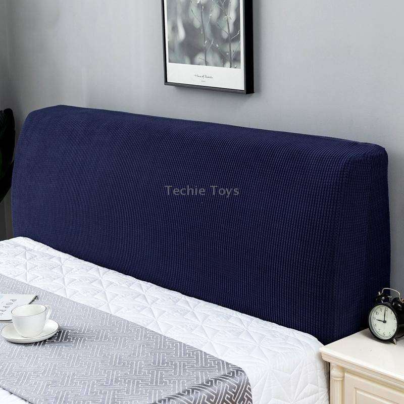 Polar Fleece Elastic Full Covered Headboard Dust Cover, Size:120cm(Blue)