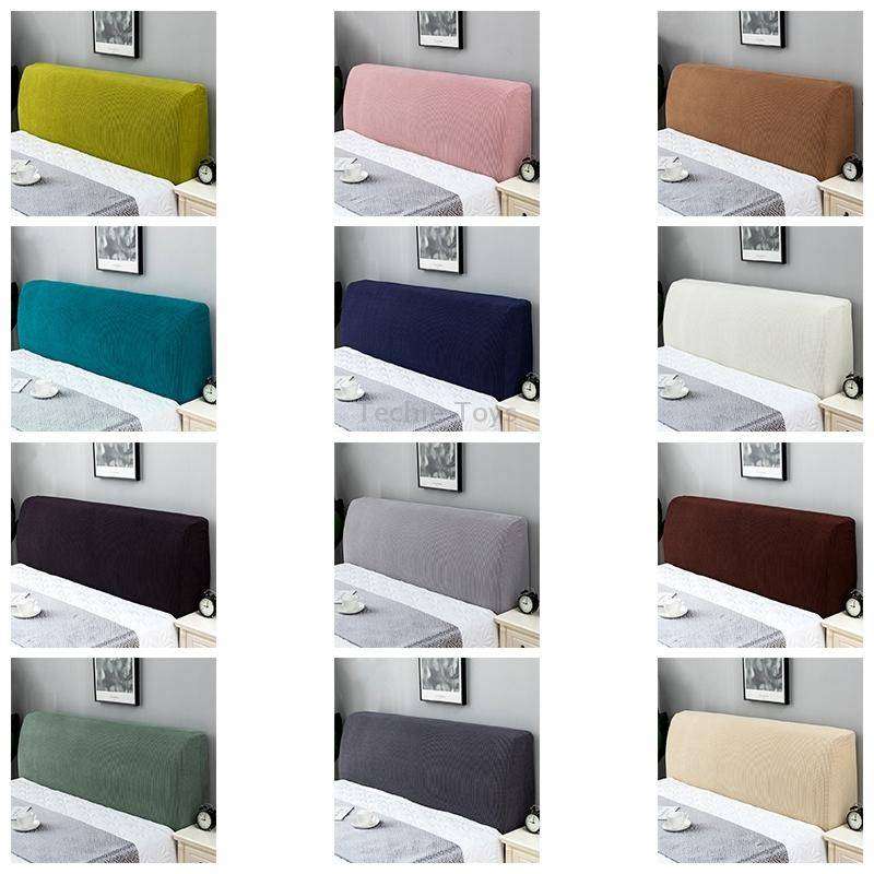 Polar Fleece Elastic Full Covered Headboard Dust Cover, Size:200cm(Emerald Yellow)