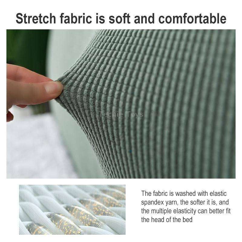 Polar Fleece Elastic Full Covered Headboard Dust Cover, Size:200cm(Emerald Yellow)