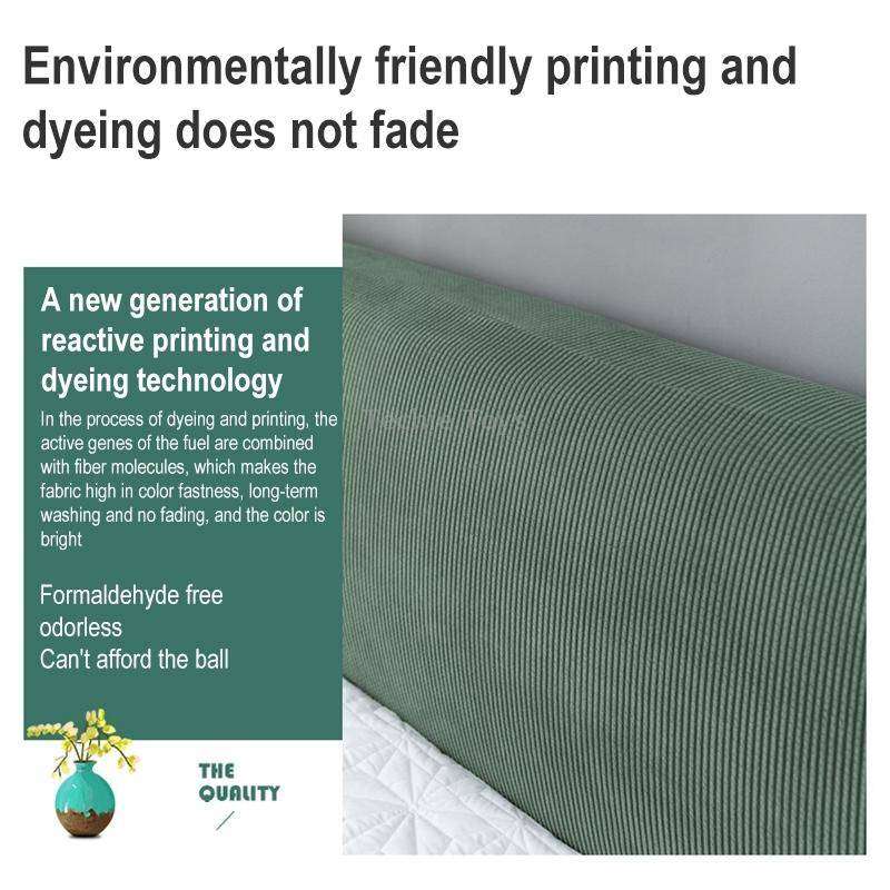 Polar Fleece Elastic Full Covered Headboard Dust Cover, Size:200cm(Emerald Yellow)