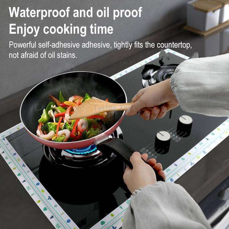 Kitchen Beauty Stitching Stickers Waterproof Mildew Proof Moisture Proof High Temperature Sticker, S