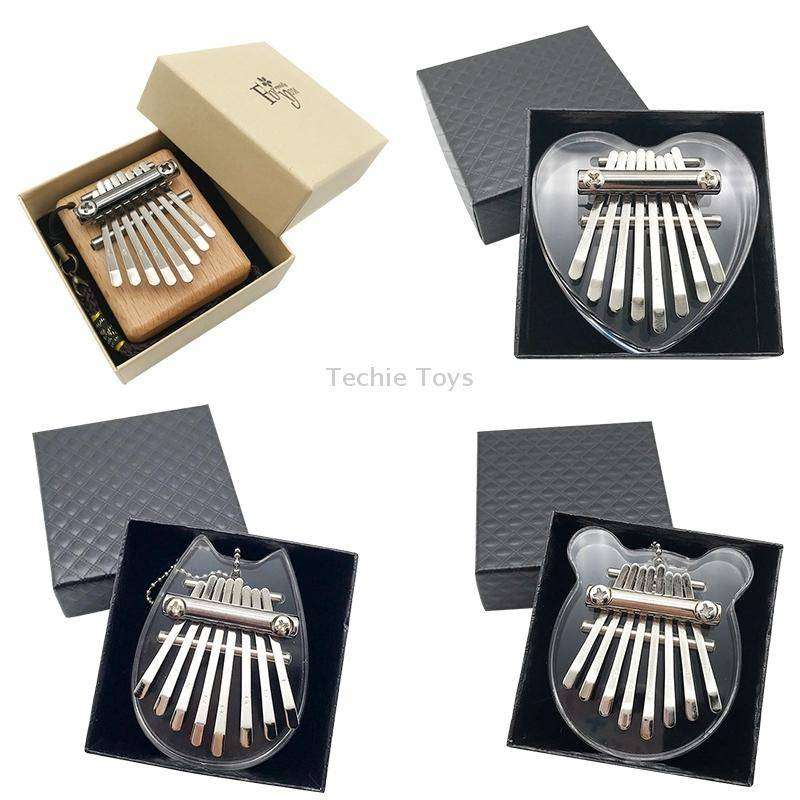 Mini 8 Tone Thumb Piano Kalimba Musical Instruments, Random Packaging(Wood Square)