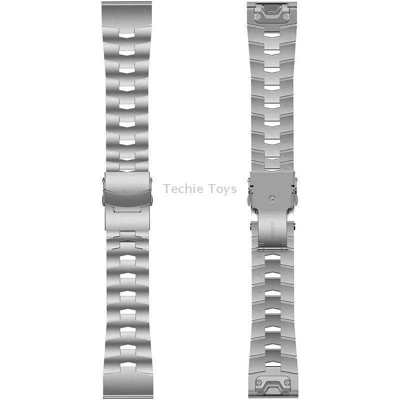 For Garmin Fenix 6X 26mm Titanium Alloy Quick Release Watch Band(Silver)