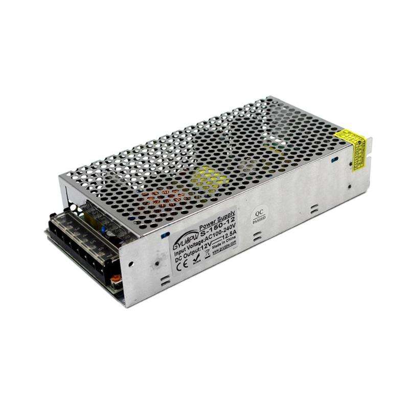 S-150-12 DC12V 12.5A 150W LED Regulated Switching Power Supply, Size: 199 x 98 x 42mm
