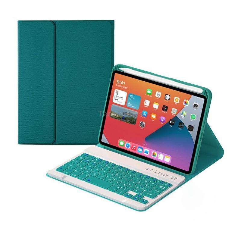 HK006 Square Keys Detachable Bluetooth Keyboard Leather Tablet Case with Holder for iPad mini 6(Ligh