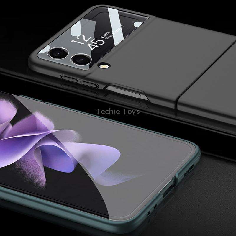 For Samsung Galaxy Z Flip3 5G GKK Integrated Ultra-thin Full Coverage Phone Flip Case(Silver)