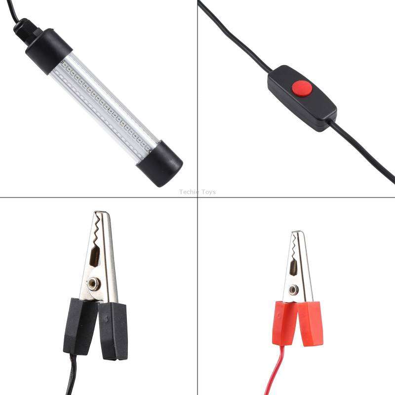 LED Fishing Light Underwater Luminous Lure Lamp, AC/DC 12-24V(Blue Light)
