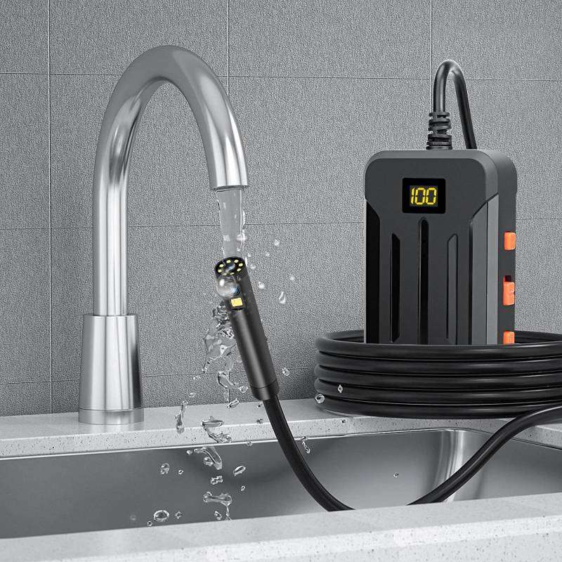 F300 5.5mm IP68 Waterproof HD Dual Cameras Digital Endoscope, Length:2m Hard Cable(Black)