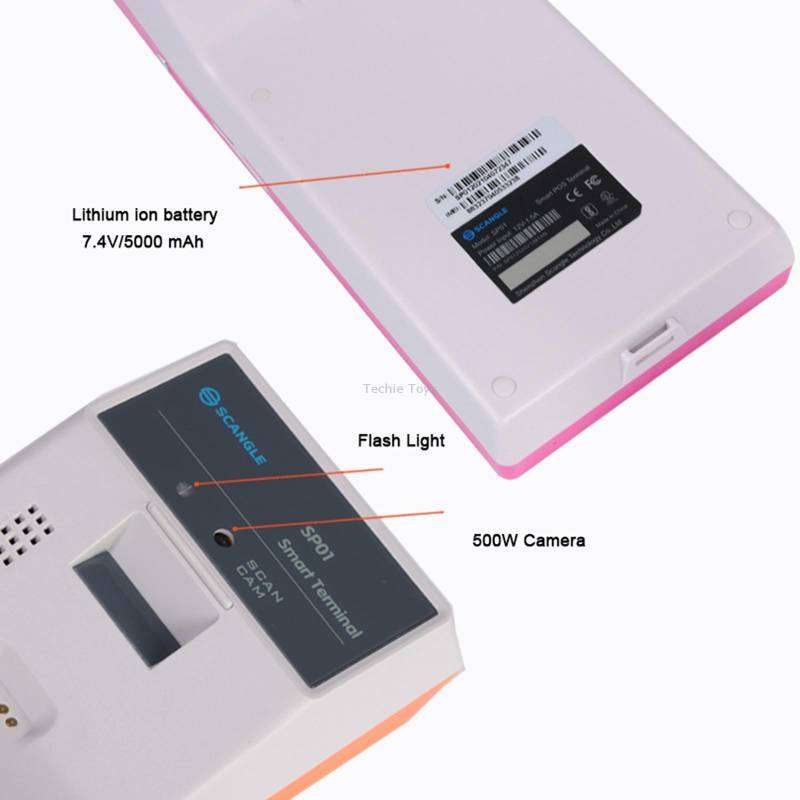 SGT-SP01 5.5 inch HD Screen Handheld POS Receipt Printer, Suit Version, EU Plug(Orange)