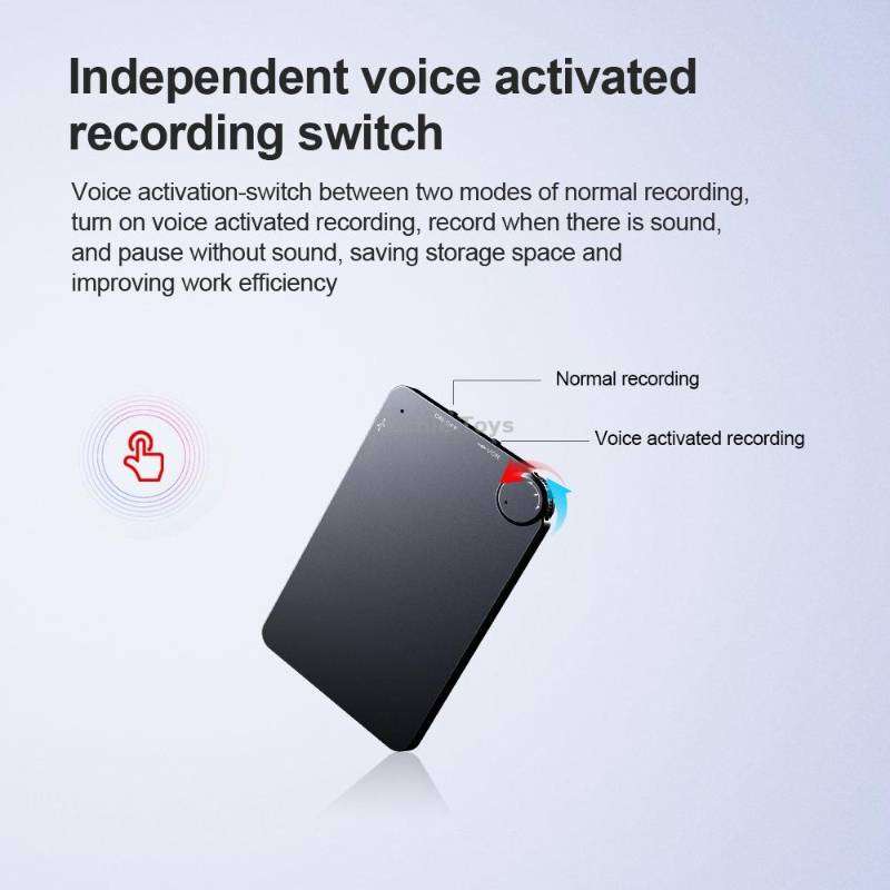 K2 Portable Ultra-thin Card Voice Recorder, Capacity:4GB(Black)