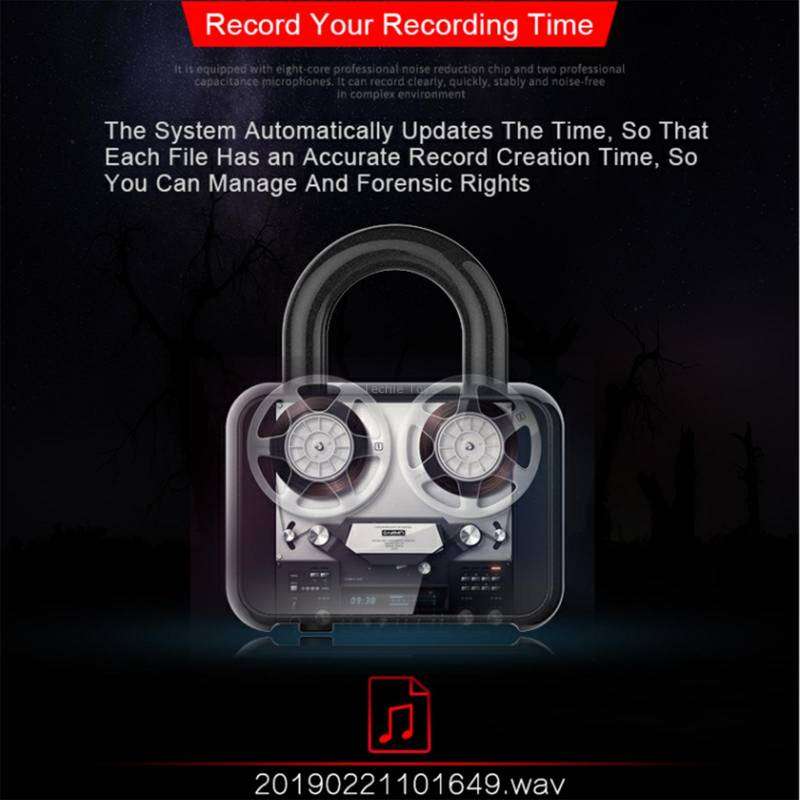 Q11 Intelligent HD Noise Reduction Lock Voice Recorder, Capacity:8GB(Black)