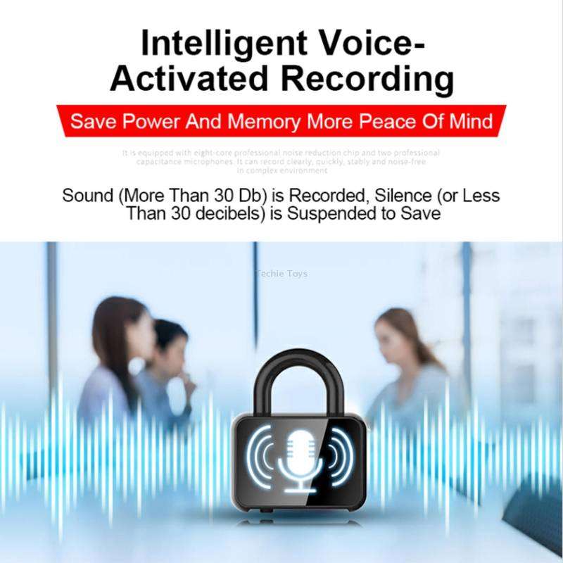Q11 Intelligent HD Noise Reduction Lock Voice Recorder, Capacity:8GB(Black)