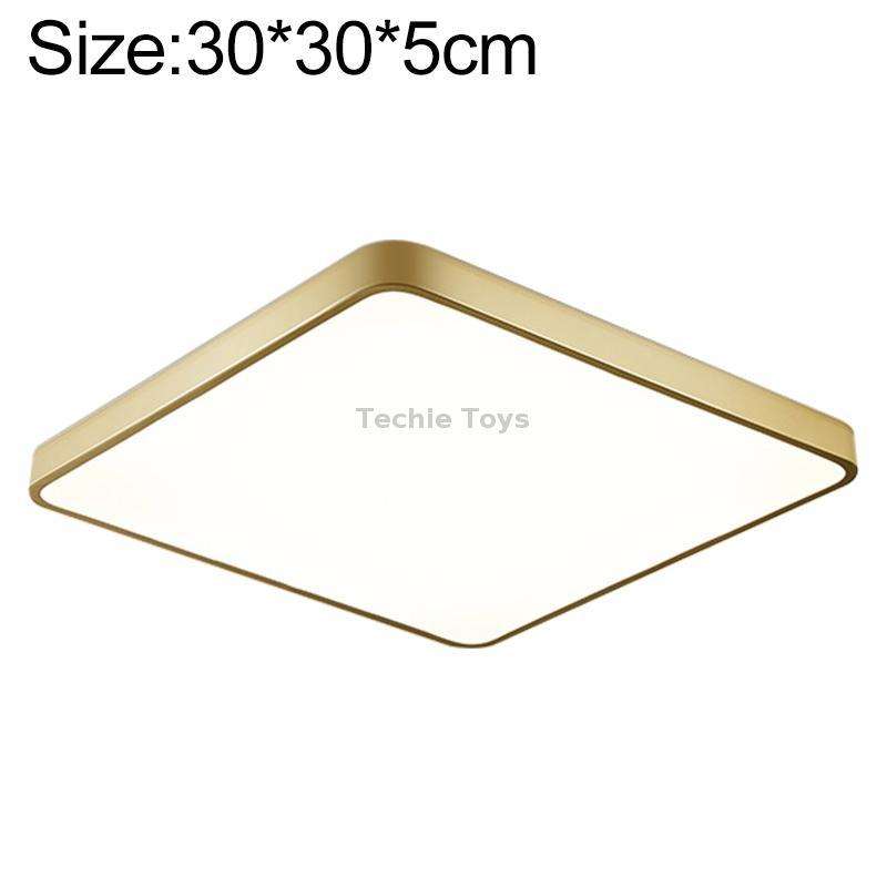 Macaron LED Square Ceiling Lamp, White Light, Size:30cm(Black)