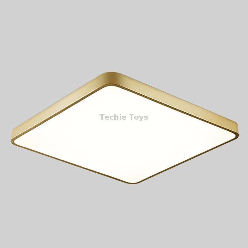 Macaron LED Square Ceiling Lamp, White Light, Size:30cm(Black)