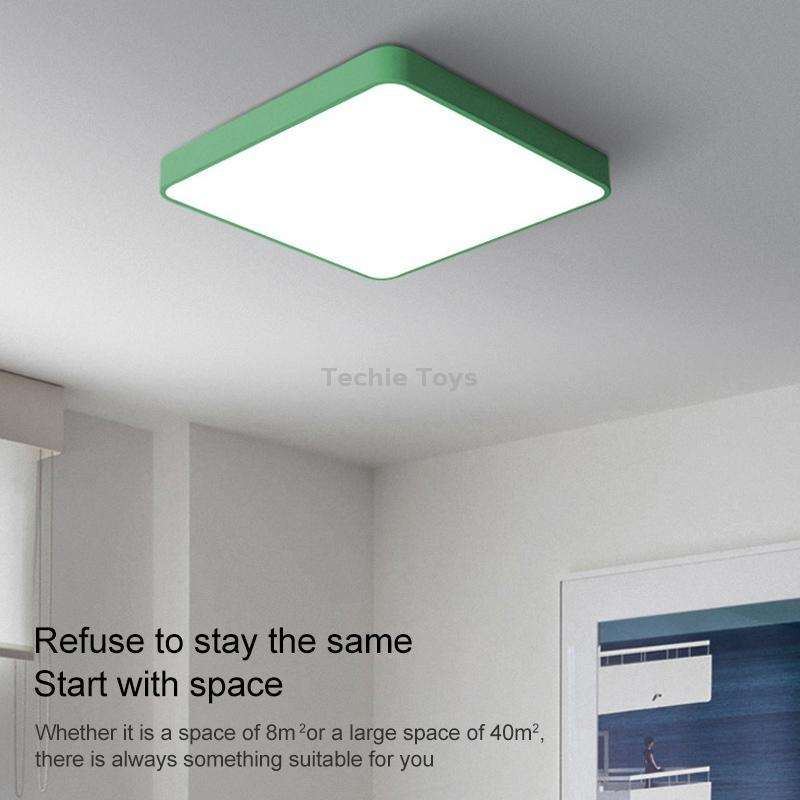 Macaron LED Square Ceiling Lamp, White Light, Size:30cm(Black)