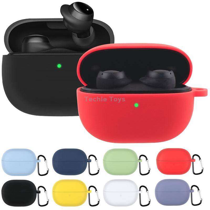 For Xiaomi Redmi Buds 3 Lite Silicone Earphone Protective Case with Hook(Yellow)