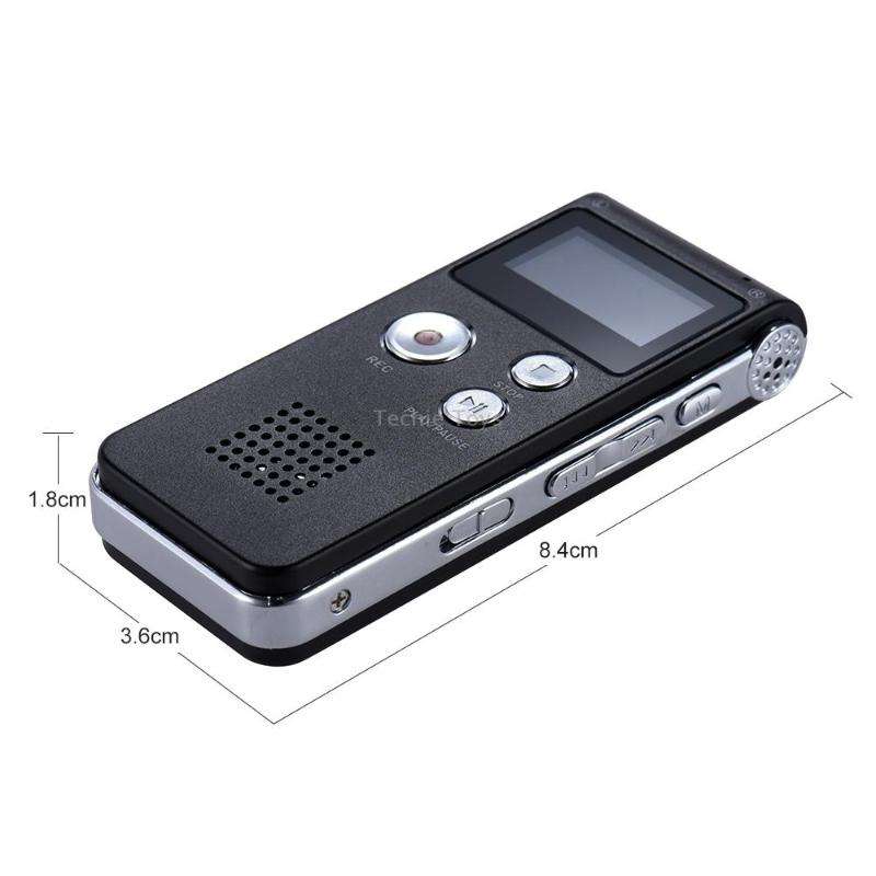 SK-012 16GB USB Dictaphone Digital Audio Voice Recorder with WAV MP3 Player VAR Function(Black)