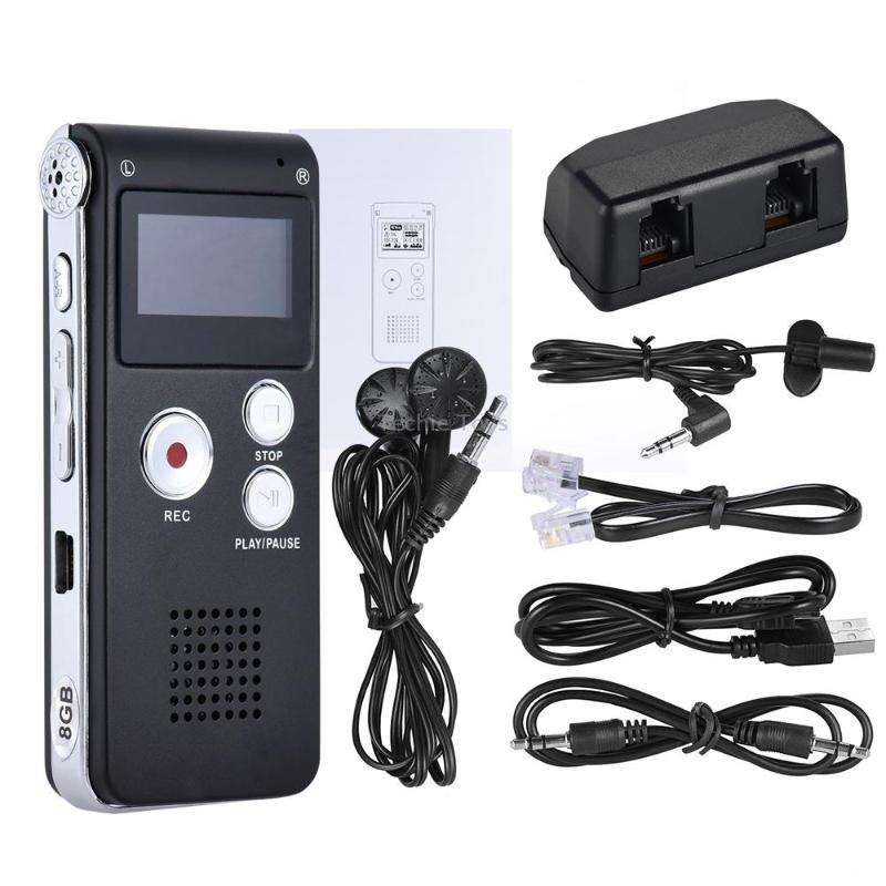 SK-012 16GB USB Dictaphone Digital Audio Voice Recorder with WAV MP3 Player VAR Function(Black)