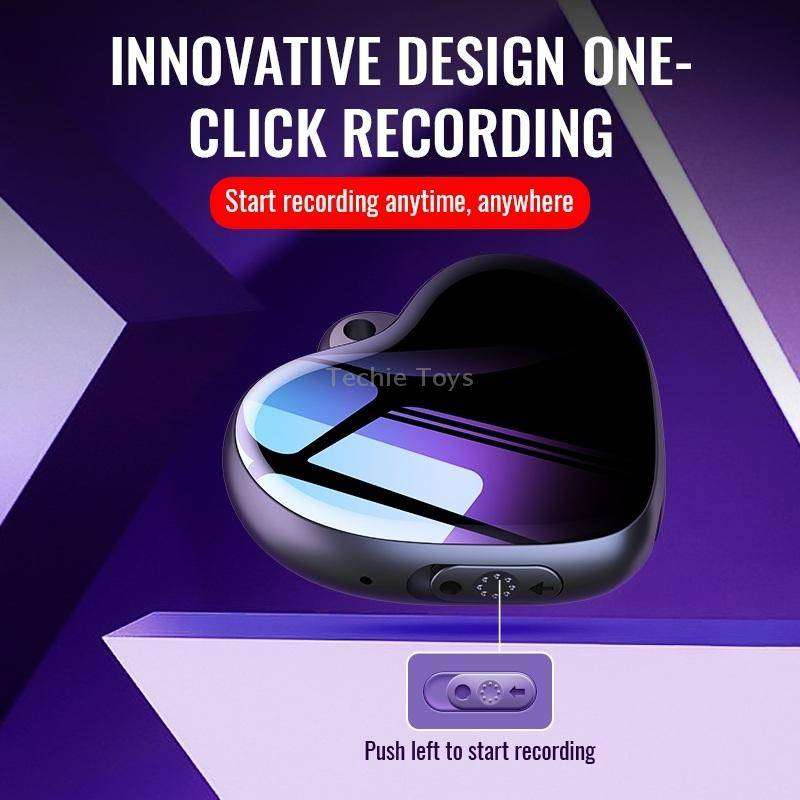 Q66 Heart Pendant Smart HD Noise Reduction Voice Control Recording Pen, Capacity:4GB