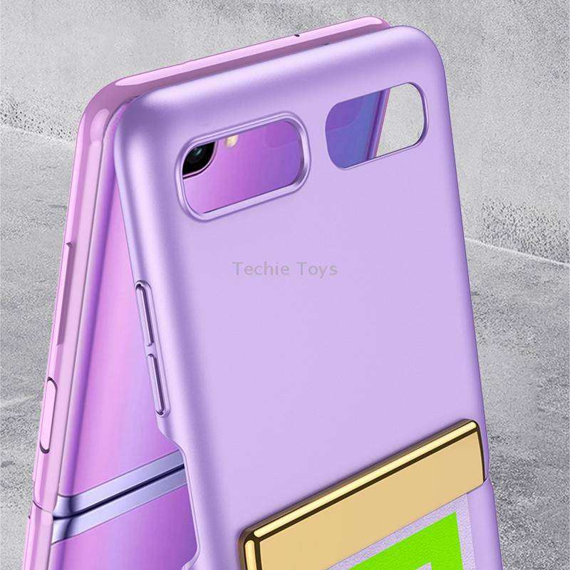 For Samsung Galaxy Z Flip GKK Ultra-thin Full Coverage Phone Flip Case with Wristband(Sweet Pink)