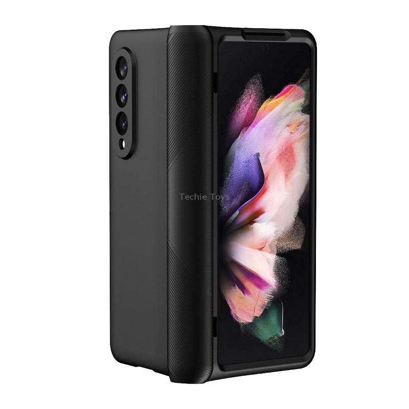 For Samsung Galaxy Z Fold3 5G 360 Full Body Armor Hinge Flip Phone Case(Black)