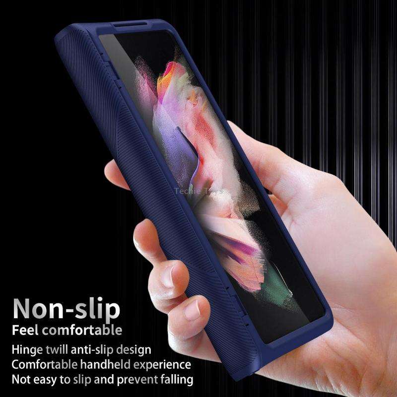 For Samsung Galaxy Z Fold3 5G 360 Full Body Armor Hinge Flip Phone Case(Black)