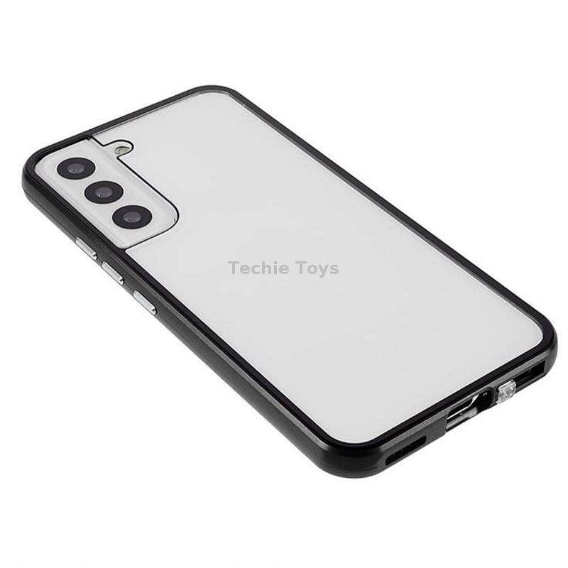 For Samsung Galaxy S21+ 5G Anti-peeping Magnetic Double-sided Tempered Glass Phone Case(Green)