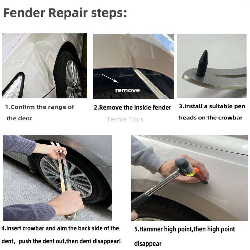 N12 66 in 1 Car Paintless Dent Removal Fender Damage Repair Puller Lifter, Plug Type:US Plug