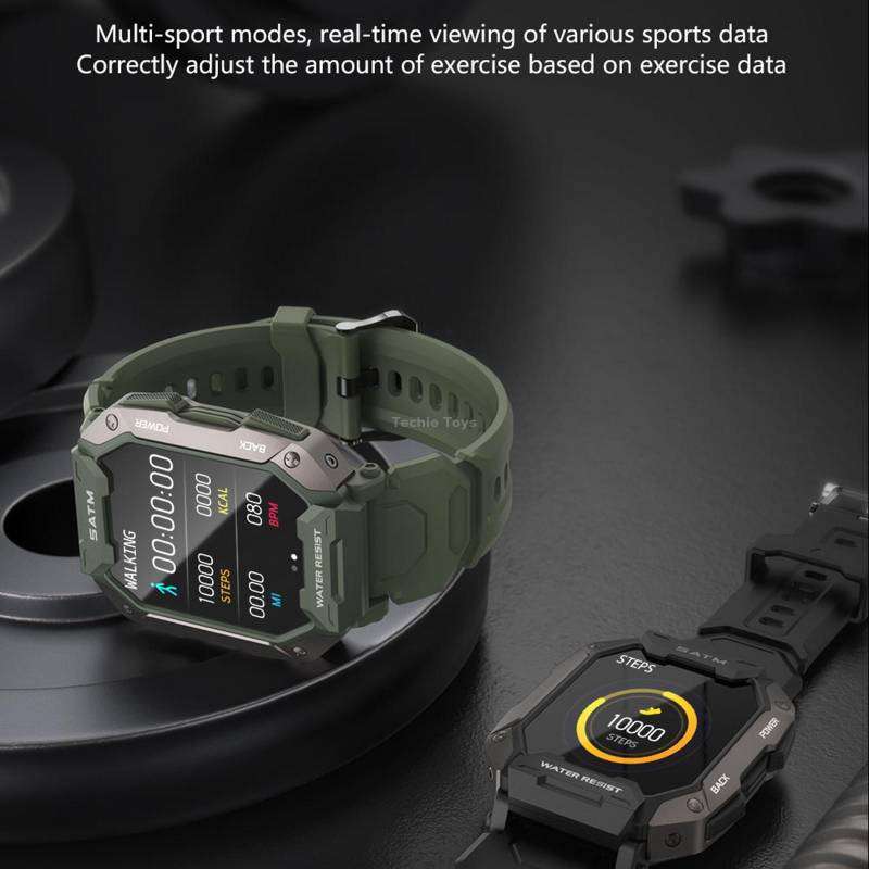 C20 1.71 inch TFT HD Screen Smart Watch, Support Heart Rate Monitoring/Blood Oxygen Monitoring(Black
