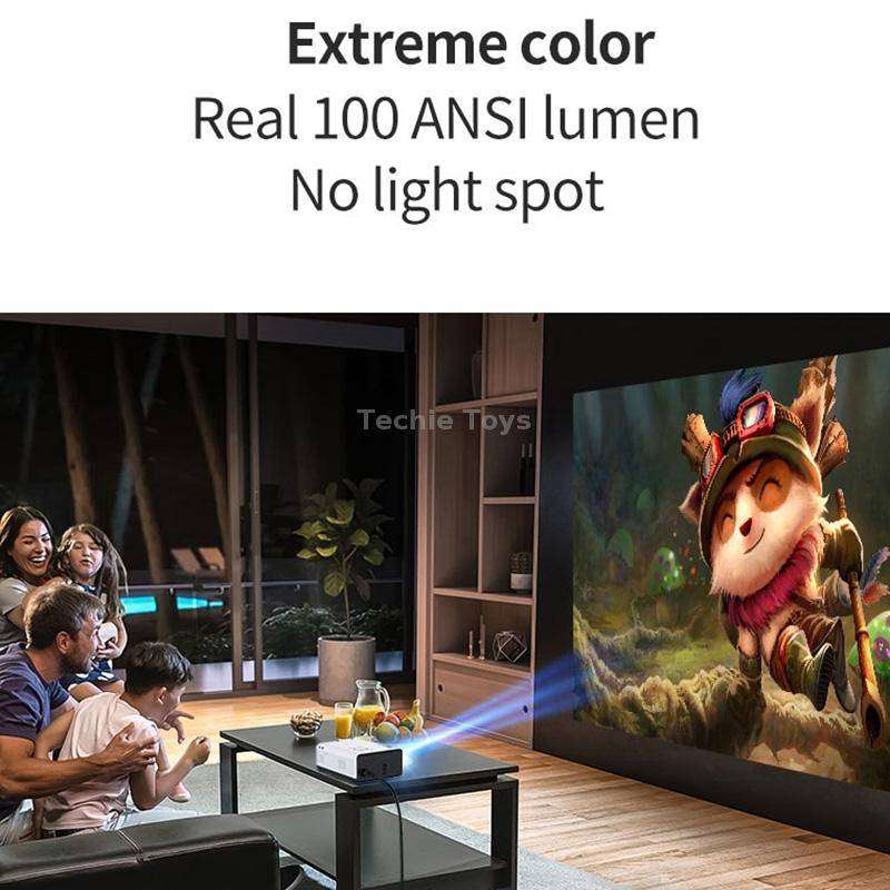 T01 800x480 2200 Lumens Mini LCD Digital Projector, Android Version, EU Plug(White Black)