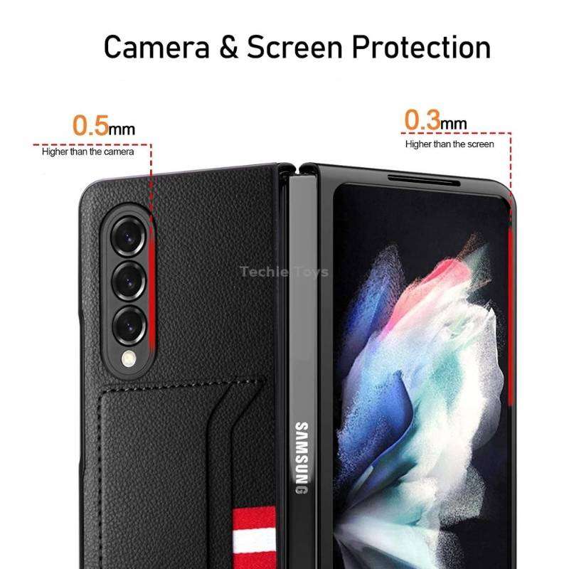 For Samsung Galaxy Z Fold4 Litchi Texture Soft Micorofiber Folding Phone Case(Brown)