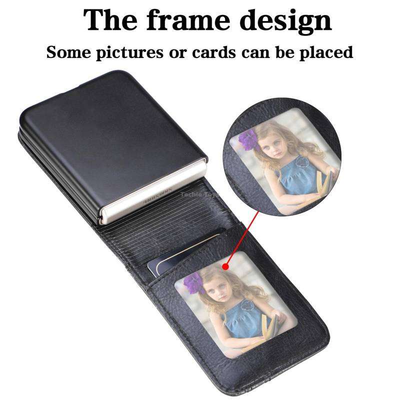 For Samsung Galaxy Z Flip4 5G Vertical Flip Card Slot Leather Phone Case(Black)
