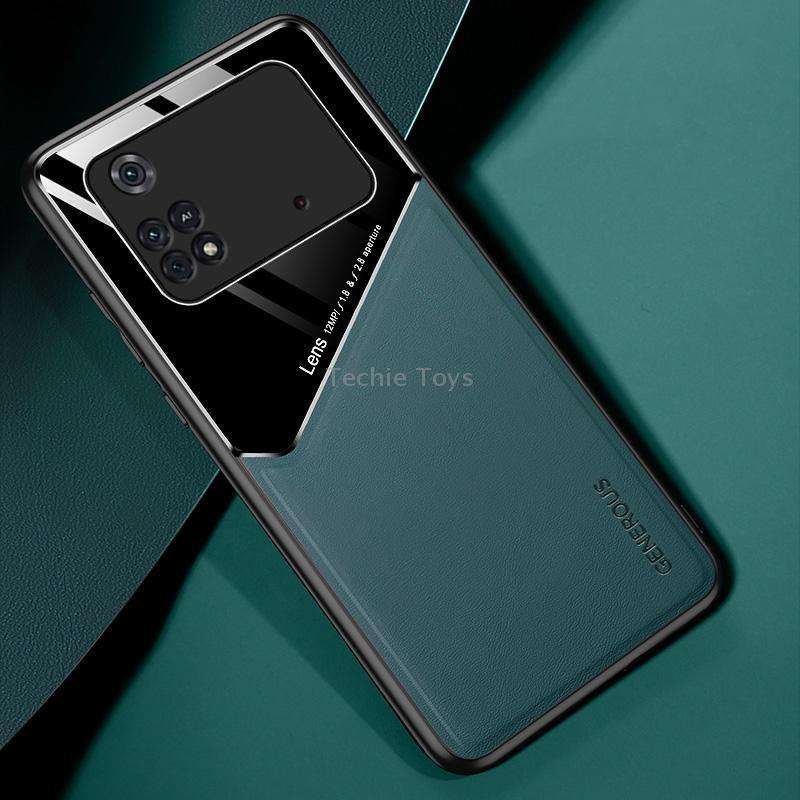 For Xiaomi Poco X4 Pro 5G All-inclusive Leather + Organic Glass Protective Case(Green)