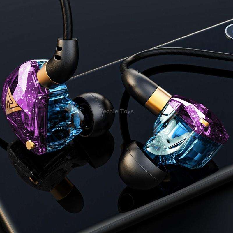 QKZ SK8 3.5mm Sports In-ear Dynamic HIFI Monitor Earphone with Mic(Colorful)
