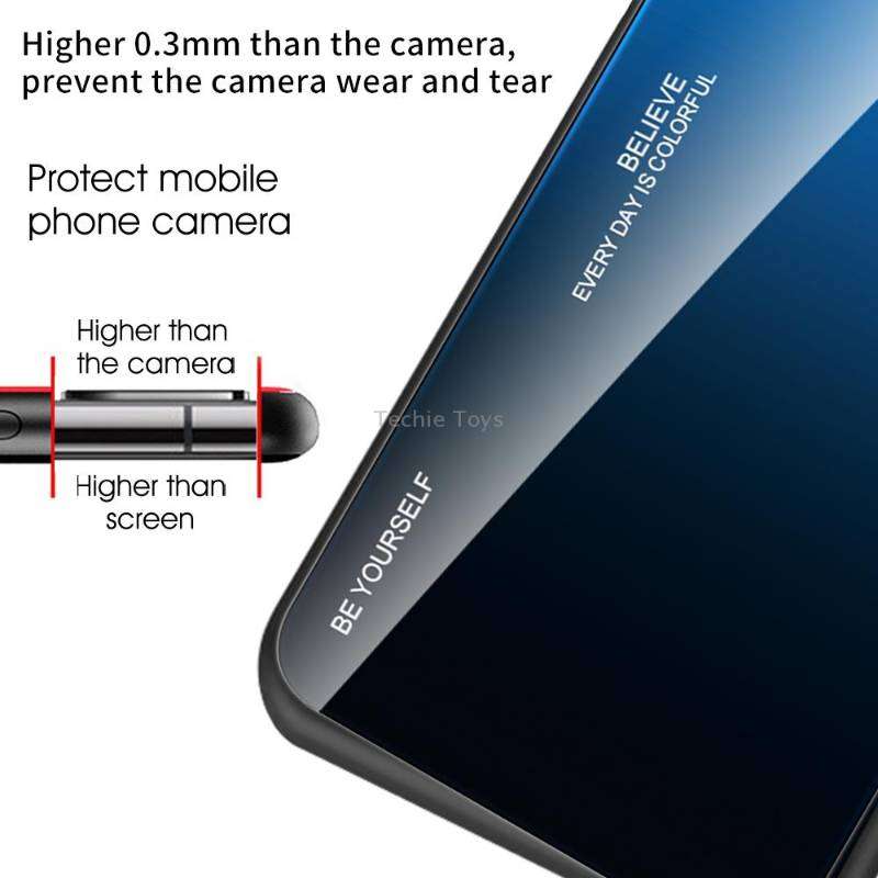 For Xiaomi Redmi 10C Gradient Color Glass Case(Aurora Blue)