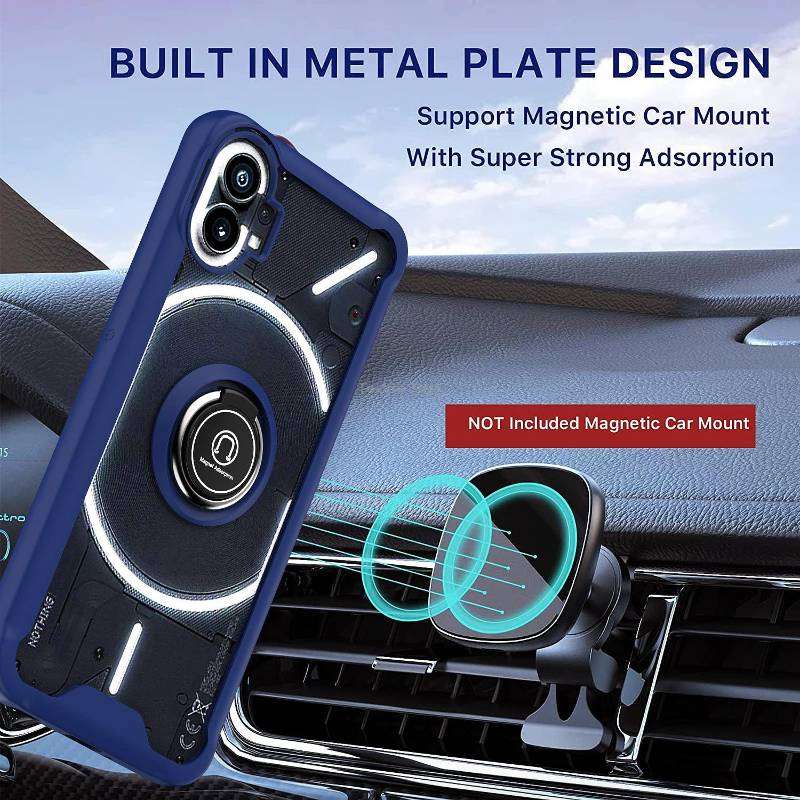 For Nothing Phone 1 Q Shadow 1 Series TPU + PC Phone Case with Ring Holder(Red)