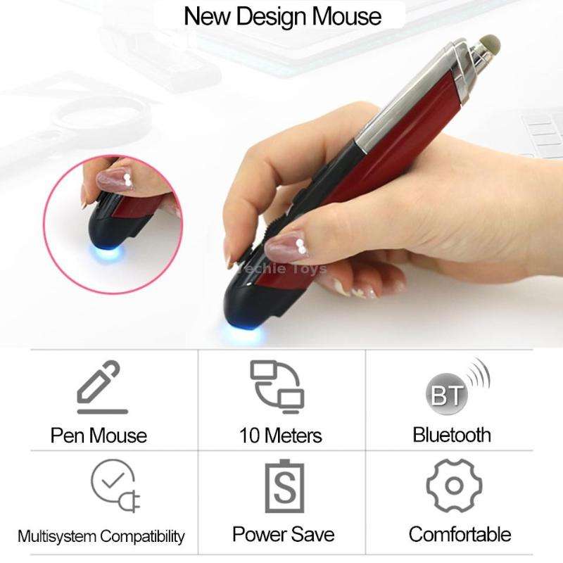 PR-08 Multifunctional Wireless Bluetooth Pen Mouse Capacitive Pen Mouse(Black)