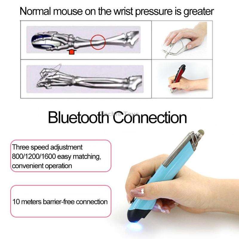PR-08 Multifunctional Wireless Bluetooth Pen Mouse Capacitive Pen Mouse(Black)