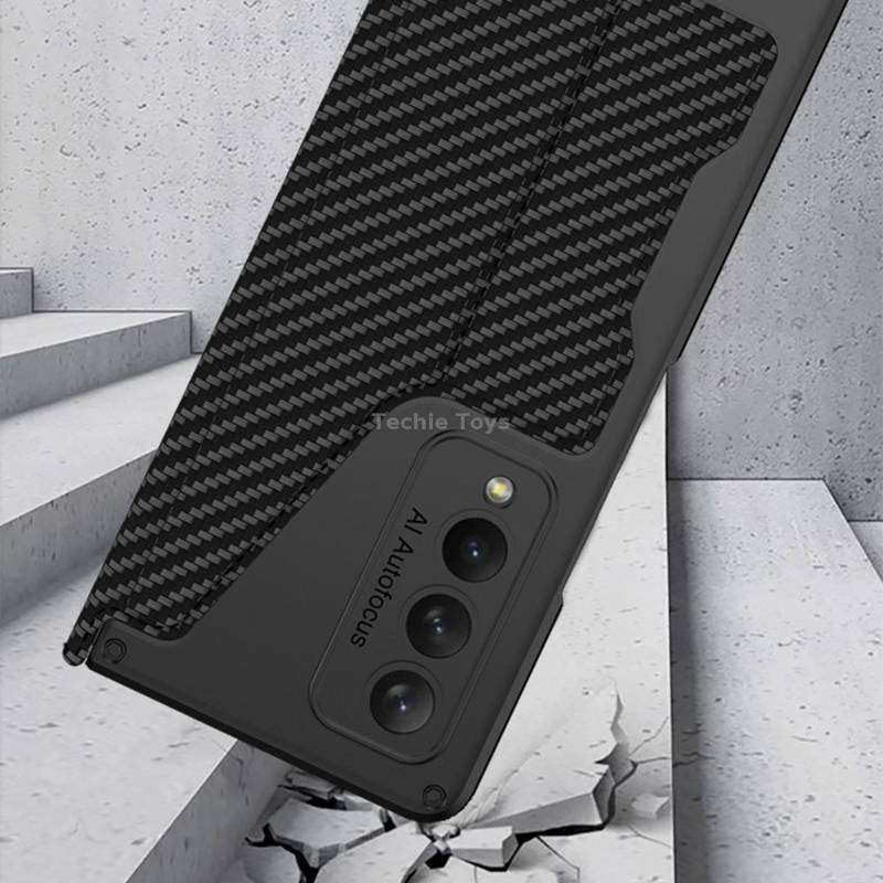 For Samsung Galaxy Z Fold4 GKK Armor Flip Leather Phone Case with Pen Slots(Black)