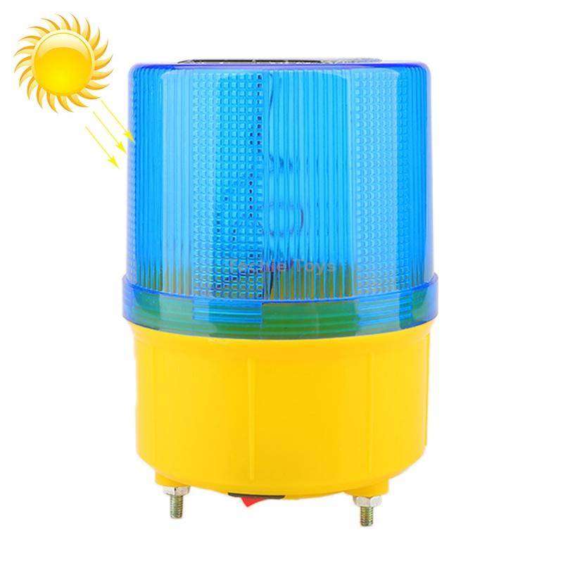 Night Solar Safety Warning Flash Light, Specification:01 Screw Fixed(Blue)