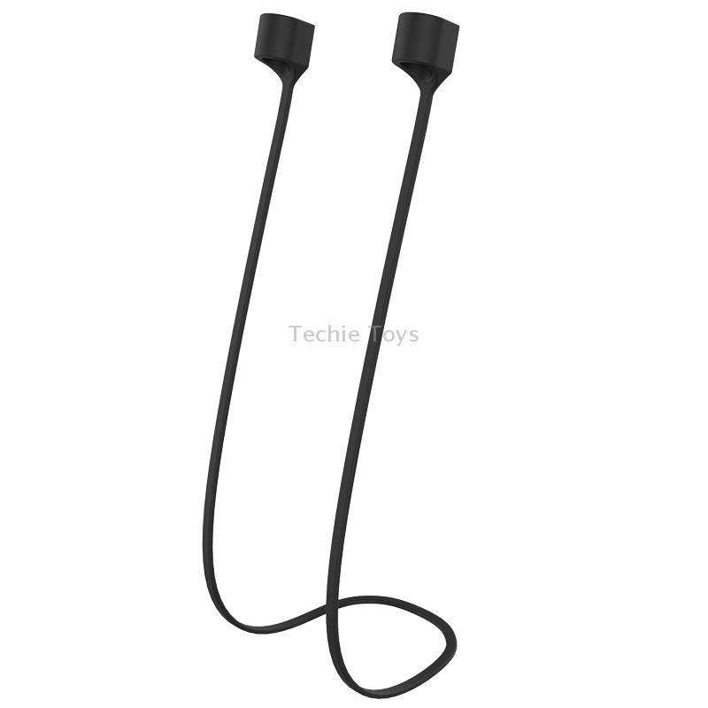 For AirPods Pro 2 Bluetooth Headset Anti-lost Rope Magnetic Silicone Lanyard(Black)