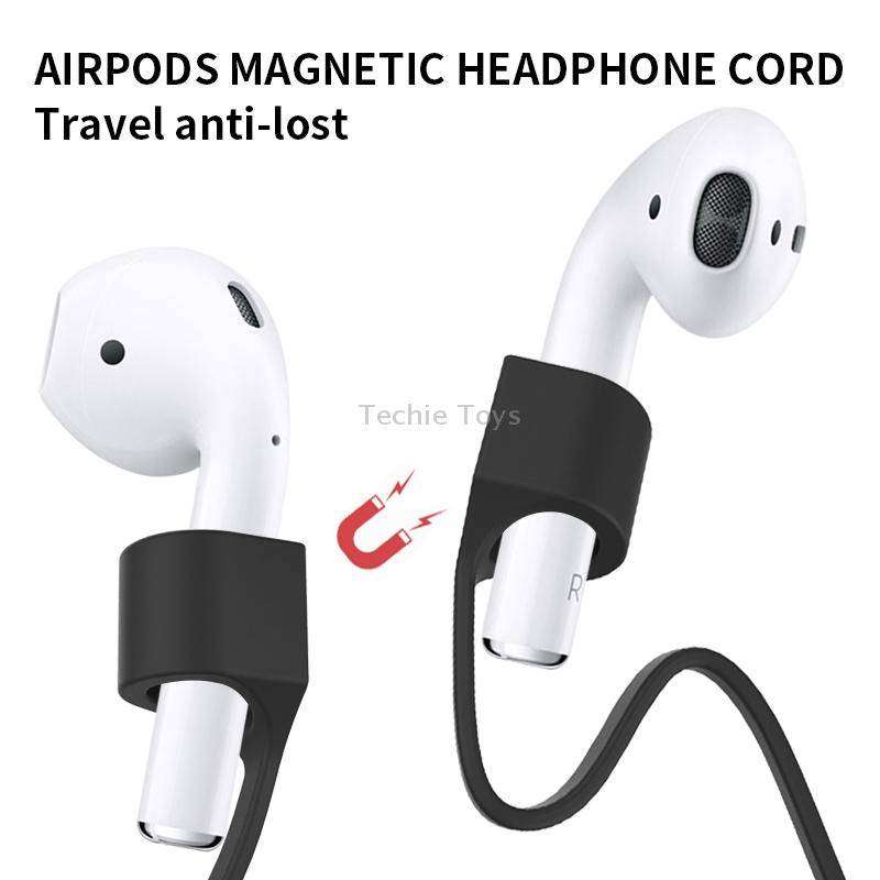 For AirPods Pro 2 Bluetooth Headset Anti-lost Rope Magnetic Silicone Lanyard(Black)